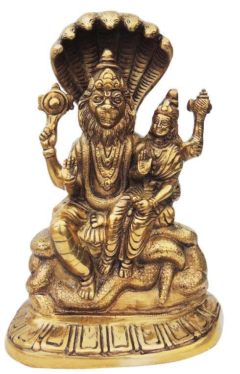 Brass Narsingh Bhagwan Statue 5.4kg