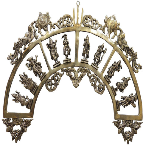 Brass Das Avatar Wall Hanging Circle Statue 4.74kg