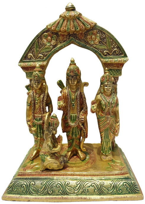 Brass Ram Darbar On Same Base Statue 5.212kg