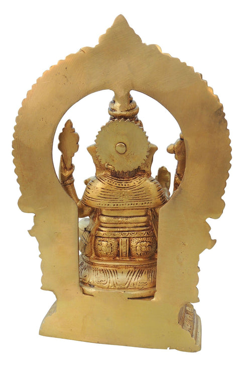 Brass Ganesh Circle Statue 3.34kg