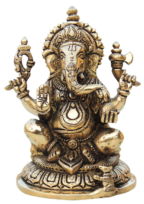 Brass Ganesh Ji Statue 2.56kg