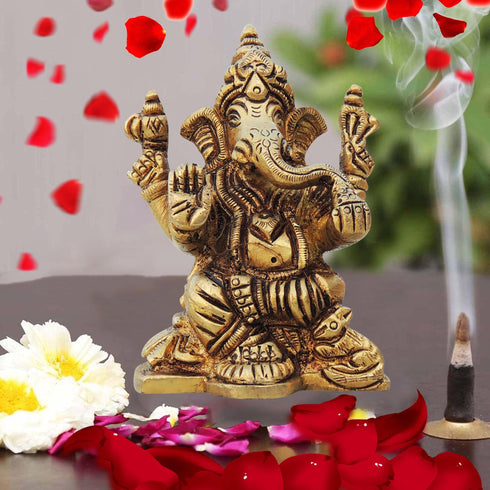 Brass Ganesh Ji Statue 0.34kg