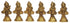 Brass Musical Ganesh 5 pcs set God Statue 1.185kg