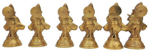 Brass Musical Ganesh 5 pcs set God Statue 1.185kg