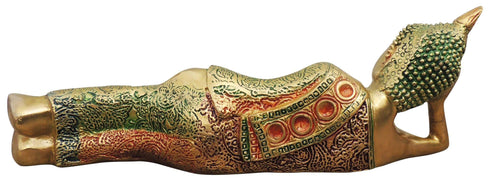 Brass Sleeping Buddha Statue 2.25kg