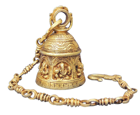 Brass Bell With Chain God Idol Statue 1.9kg