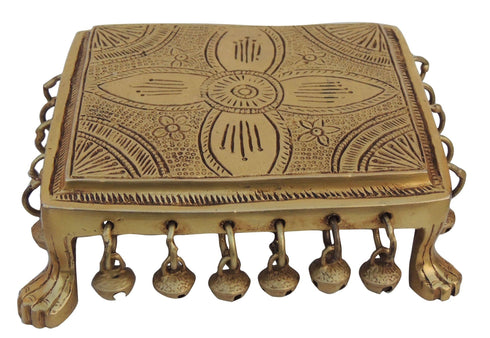 Brass Chowki | Brass Stool For God Idol 1.74Kg