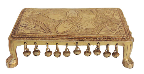 Brass Chowki For God Idol Statue 2.92Kg