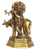 Brass Cow Krishna God Idol Statue 1.57Kg