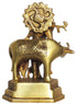 Brass Cow Krishna God Idol Statue 1.57Kg