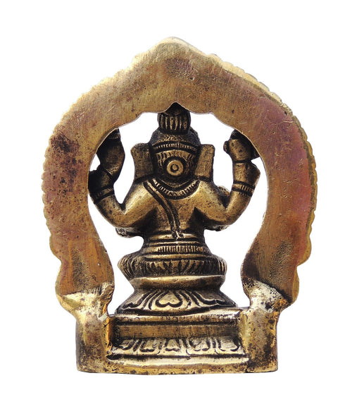 Brass Ganesh Circle God Idol Statue 0.26 Kg