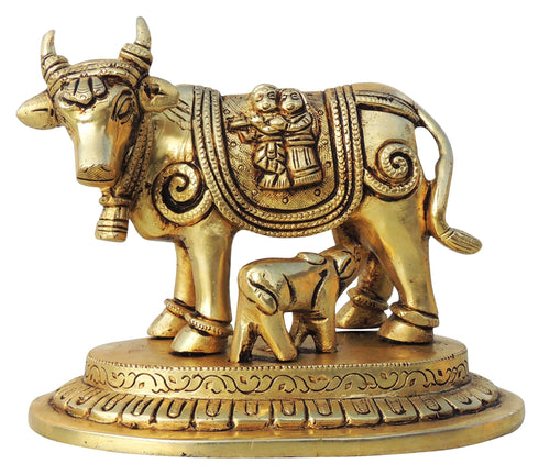 Brass Cow God Idol Statue 1.9Kg