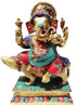 Brass Ganesh Ji Sitting On Rat Statue 14.348Kg