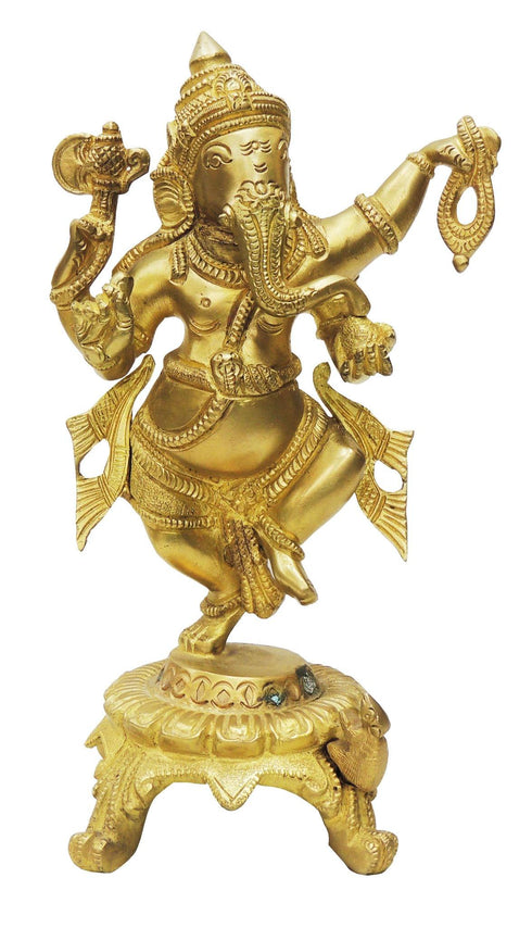 Brass Dancing Ganesh Sf 1.612Kg