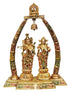Brass Radha Krishna Darbar Colour Statue 30.25Kg