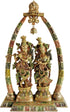 Brass Radha Krishna Darbar Colour God Statue 58Kg
