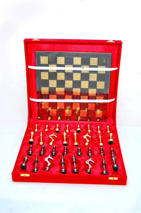 Brass Chess Board Game Set 3.06Kg