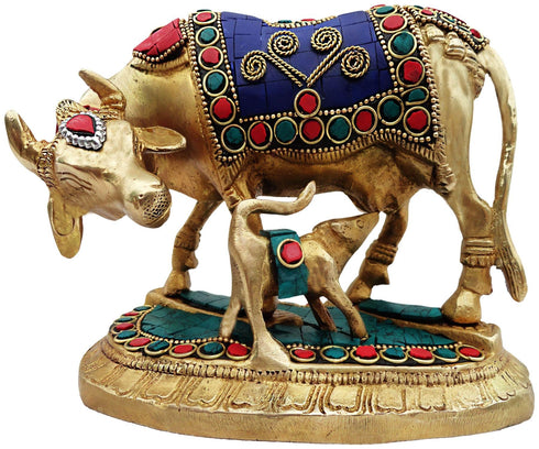 Brass Gaye Bachada Stone Statue 1.998Kg