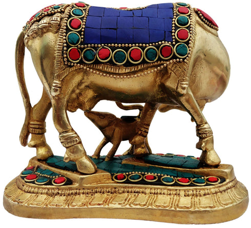 Brass Gaye Bachada Stone Statue 1.998Kg