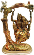 Brass Radha Krishna Jhula Colour Statue 7.9Kg