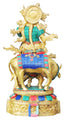 Brass Cow Krishna Stone Idol 5.086Kg