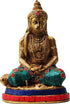 Brass Hanuman With Turquoise Coral Statue 1.63Kg