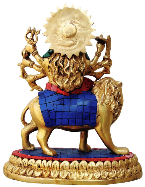 Brass Durga Goddess Idol Statue 3.4Kg