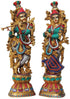 Brass Radha Krishna Pair Statue With Coral 32Kg