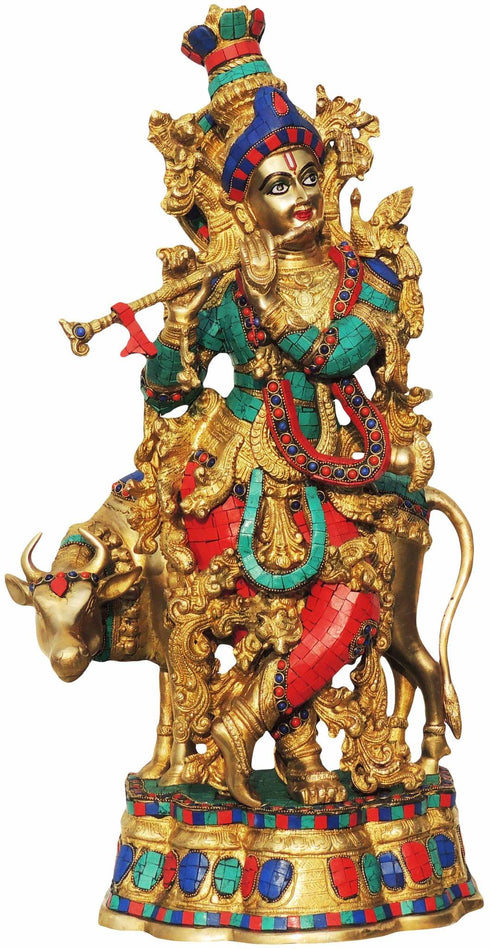 Brass Krishna Stone 23.22Kg