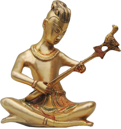 Brass Rajasthani Guitar Statue 2.7Kg