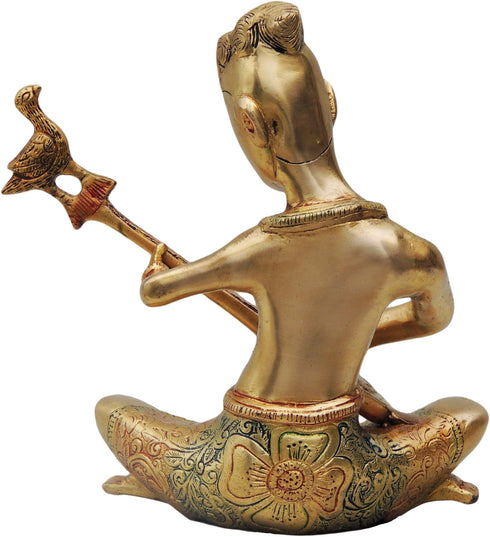 Brass Rajasthani Guitar Statue 2.7Kg