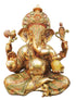 Brass Ganesh Ji Colour God Idol Statue 18.01Kg