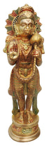 Brass Hanuman Ji Standing God Idol Statue 4.36Kg