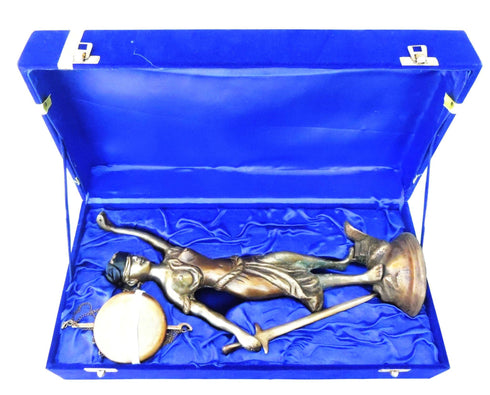 Brass Justice Lady Statue With Velvet Box 2Kg