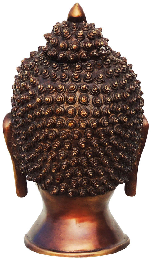 Brass Budha Head With Antique Finish 9.38Kg