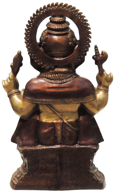 Brass Ganesh Ji Antique Statue 24.9Kg