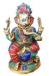 Brass Ganesh Ji Big Stone God Idol Statue 31.12Kg