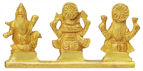 Brass Lgs On Same Base God Idol Statue 0.26Kg