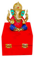 Brass Ganesh Ji Stone God Idol Statue 1.4Kg