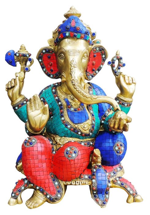 Brass Ganesh Ji Statue 19.178Kg