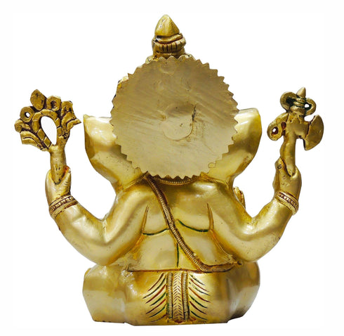 Brass Ganesh Ji God Idol Statue 4.093Kg