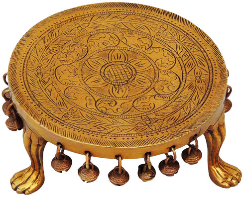 Brass Chowki | Brass Stool For God Idol 1.42Kg