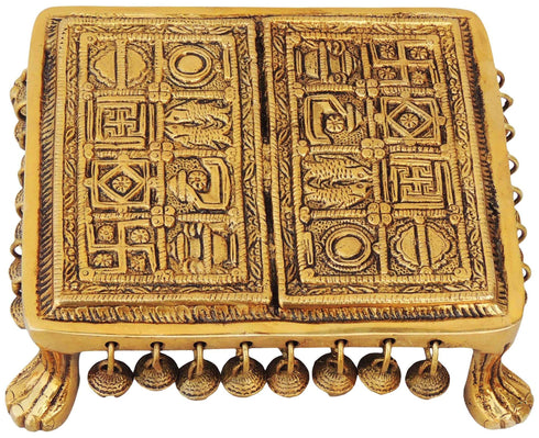 Brass Chowki For God Idol Statue 1.73Kg