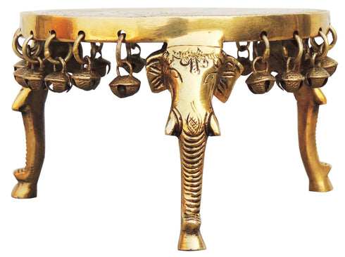 Brass Round Shape Chowki For God Idol1.3Kg