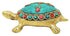Brass Tortaoise With Coral Statue 0.4Kg
