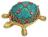 Brass Tortaoise With Coral Statue 0.4Kg