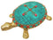 Brass Tortoise With Coral Stone Finish 0.83Kg