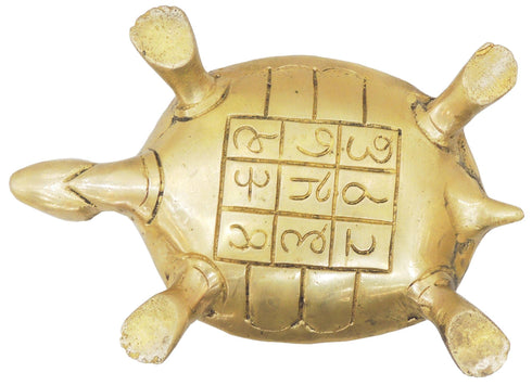 Brass Tortoise With Coral Stone Finish 0.83Kg