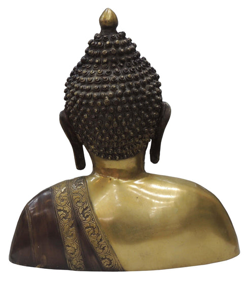Brass Buddha Head Statue 9.42Kg