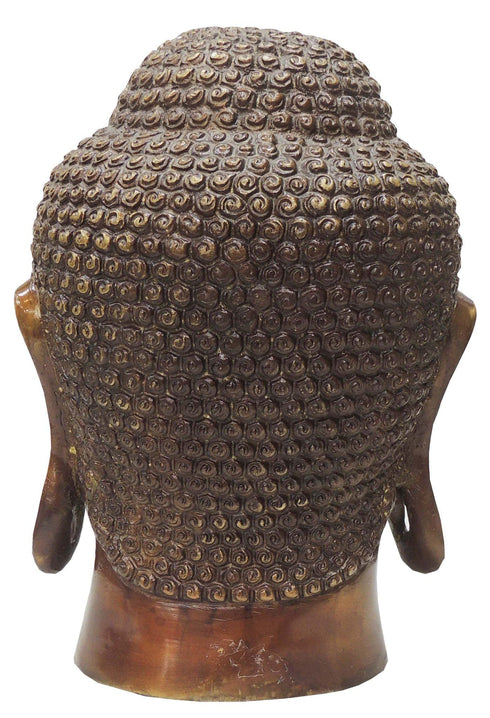 Brass Buddha Head Statue 4.57Kg